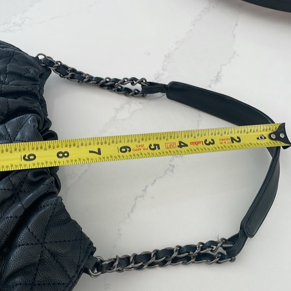 Chanel Shoulder Bag Quilted Caviar Leather woven in leather chain one strap - Picture 14 of 16